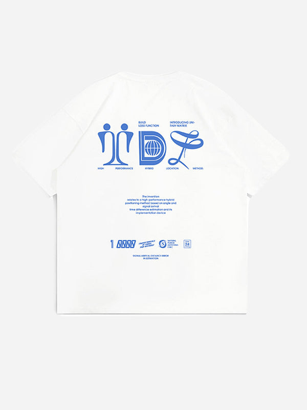 T-Shirt with blue print