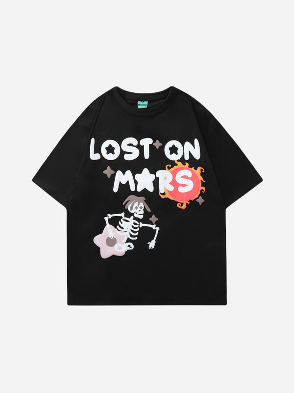 T-Shirt with lost on mars puffer print